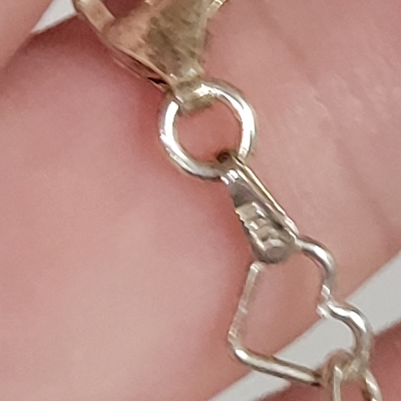 2pc ITALY 925 HEART LINK NECKLACE & BRACELET SET milor - Picture 10 of 11